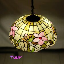 lampadario TULIP da soffitto in VETRO TIFFANY colori TULIPANO misura Ø50cm 3xE27