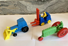 ZC295: Tudor Rose 3 x veicoli in plastica - escavatore, trattore e sollevatore a forche