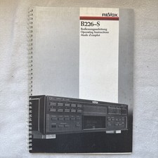 REVOX MANUALE ISTRUZIONI