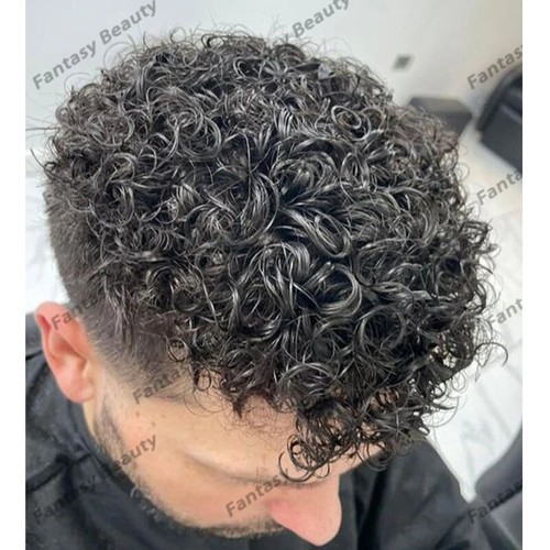 Toupee uomo ricciolo naturale