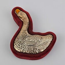 SCATOLA COFANETTO PORTAGIOIE in Velluto Rivestito con Placca d' ARGENTO 925 Rara