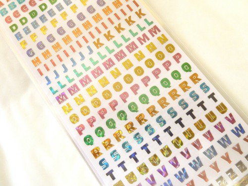 Piccole lettere adesive - lettere,