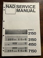 NAD 2150 3150 4150 Amplificatore di Potenza Amplificatore Sintonizzatore Ricevitore Manuale di Servizio Originale