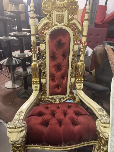 Poltrona trono dorato - poltrona-trono,