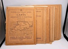 Carta delle zone turistiche d'Italia Touring Club - 8 carte con custodie