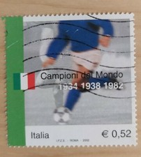 Francobollo 2002 Italia Repubblica - Campioni del mondo 1934-1938-1982 - Ottimo