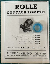 Rara Pubblicità Contachilometri ROLLE -Milano 1953