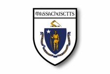 sticker adesivi adesivo stemma citta bandiera auto usa americana massachussetts
