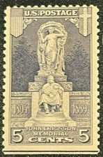 Scott#: 628 - Statua John Ericsson 5c 1926 francobollo singolo MOG - Lotto 17