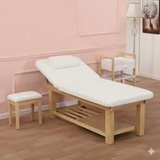 2 Lettini estetista bianchi piedi in legno, ⚠️ATTENZIONE 500€ Al Pezzo⚠️