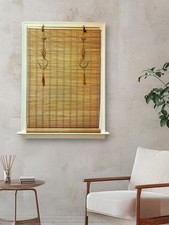 Cordless bamboo window blind - window,