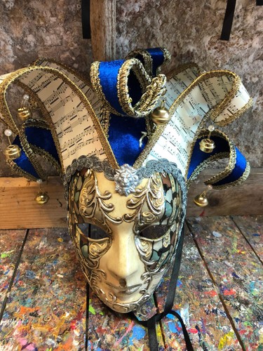 Maschera veneziana giullare - veneziana,