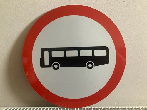 Road sign buses - sign,