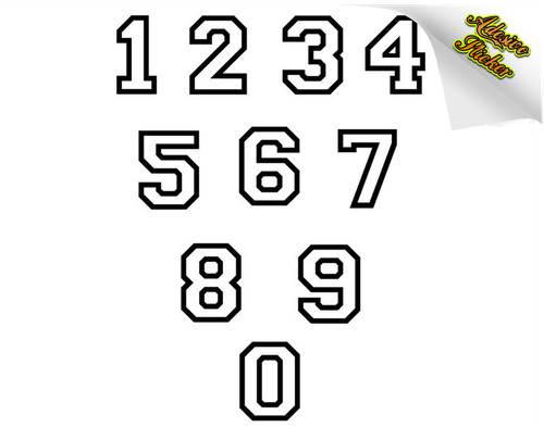 Adesivi adesivo numeri - da, gara