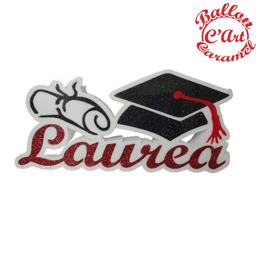 Scritta polistirolo laurea - in,