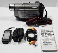 Videocamera JVC GR-SXM330U Super VHS compatta con telecomando/batterie/cavo/manuale/nastro