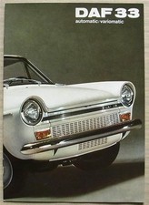 Brochure vendita auto DAF 33 settembre 1971 EP 5343 GB-95.000.0971