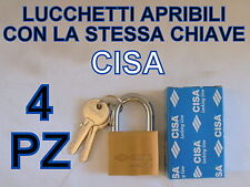 4 LUCCHETTI CISA APRIBILI CON