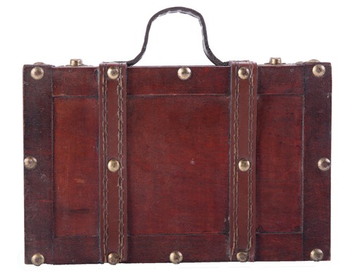 Piccola valigia legno stile - piccola,