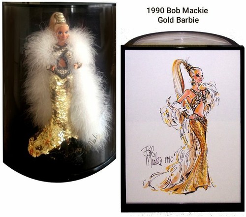 Bambola barbie bob mackie gold - bambola,