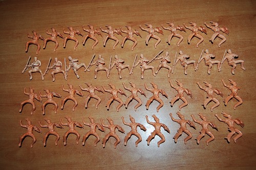 Vecchie figure plastica - figure, in