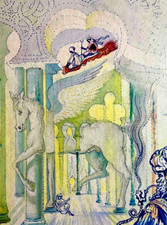 Salvador Dali Litografia da un acquarello originale COA firmata numerata a mano