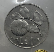 RARA 1 LIRA ARANCIA 1946