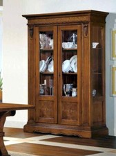 CRISTALLIERA VETRINA IN LEGNO INTAGLIATO VARIE FINITURE x SOGGIORNO SALA LM 506