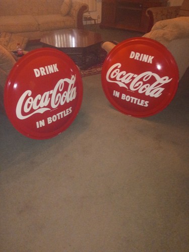 Insegna bottone coca cola 1945 - insegna, coca-cola
