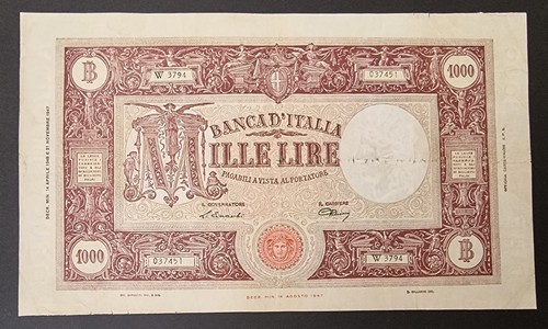 Mille 1000 lire - lire, barbetti