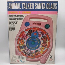 Vintage SANTA CLAUS  Toys Touch Learn Animal Talker  Pink White General Trade