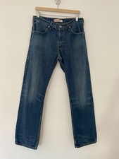 Jeans Levi's 506 Standard Blu W32 L31 Uomo Dritto 100% Cotone Denim