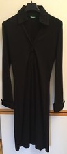 Splendido abito Benetton chemisier maglia punto Milano longuette nero Tg S