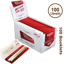 Cartine Rizla Red Corte Rossa Scatola Regolare Da 100 Libretti Originali