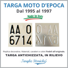 Targa moto storica decorativa - targa,