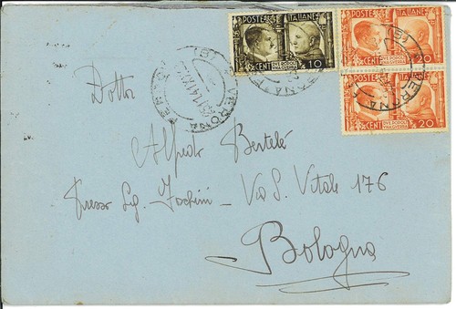 Lettera affrancata cent - lettera,