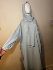 Mint Green Abaya With Attached