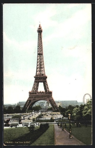 Cartolina parigi tour - parigi,,