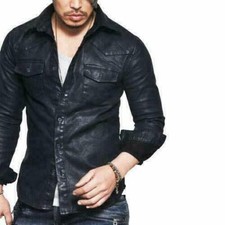 Camicia uomo vera pelle stile