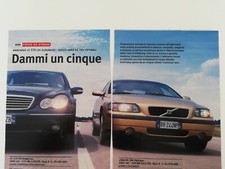 Clipping Ritaglio Articolo 2001 MERCEDES C 270 CDI ELEGANCE vs VOLVO S60 D5 20v