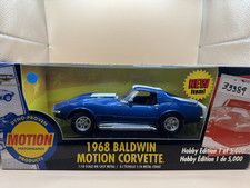 ERTL 1:18 AMERICAN MUSCLE 1968 BLU MET BALDWIN MOTION CORVETTE RARA ED. LIMITATA