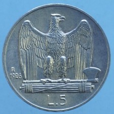 VITTORIO EMANUELE III 5 LIRE