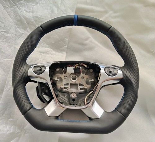 Volante piatto blu con fascia - volante,