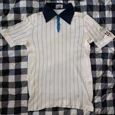 RARA polo tennis Fila vintage anni 70 Bj Borg Settanta Mk1 taglia M bianco/blu