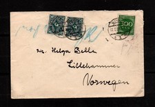 Germania INFLA 1923, busta x NORVEGIA, insolita destinazione! Storia Postale