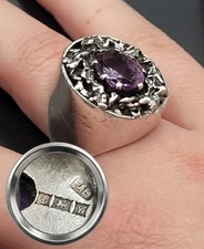 Vintage Brutalist Ring 925
