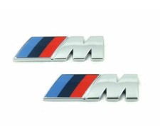 2x BMW M Sport Emblema Cromato