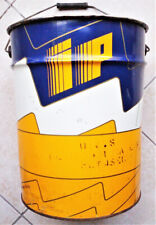 TANICA SECCHIA BIDONE LATTA OLIO IN METALLO LITRI  20 USATA EPOCA VINTAGE