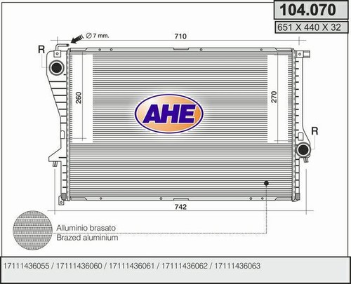 Radiatore bmw touring - touring, e39