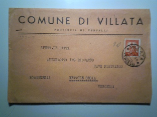 Busta viaggiata con - busta,